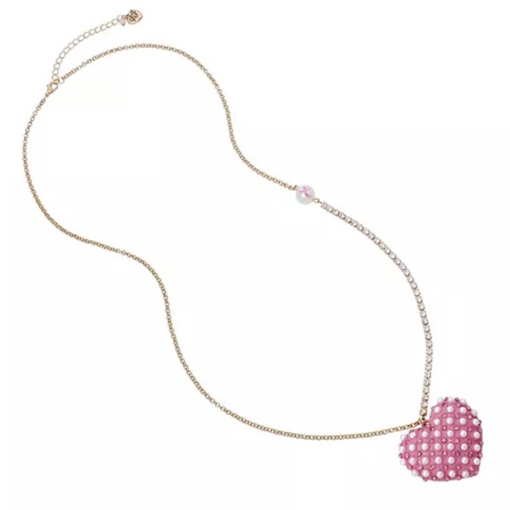 Betsey Johnson Heart ❤️ Pendant Long Necklace  Size OS - Picture 3 of 6